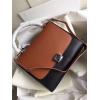 Replica Celine Trapeze Drummed Leather Small Tote Bag Brown Black White CY00328