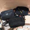 Prada Black Nylon Shoulder Bag 1BC167 With Blue CY00136