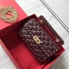 Valentino Garavani Rockstud Spike Quilted Leather Chain Bag Wine CY00046