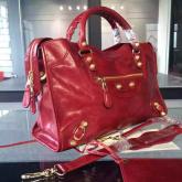 Balenciaga Giant Gold City Claret Red Replica CY00246