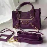 Designer Balenciaga Classic Goatskin Metallic Edge City Purple CY00313