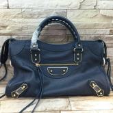 Replica Balenciaga Classic Goatskin Metallic Edge City Dark Blue CY00980