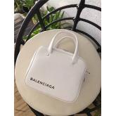 Balenciaga Triangle Square XS Bag In White Calfskin Leather 513995 CY01091