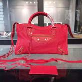 Balenciaga Classic Goatskin Metallic Edge City Red CY01133