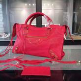 Balenciaga Classic Goatskin Metallic Edge City Red CY01133