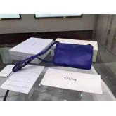 Designer Celine Trio Bag In Blue Lambskin CY00012