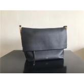 Celine Flap Clasp Bag In Black Smooth Calfskin Replica CY00042