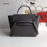 Celine Belt Bag In Dark Grey Grained Calfskin 2 Sizes Replica CY00096