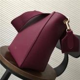 Celine Small Seau Sangle Bag In Burgundy Soft Grained Calfskin CY00190