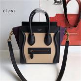 Celine Luggage Tote Smooth Calfskin Tricolour(purple Beige, Black) CY00212