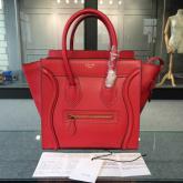 Celine Mini/Micro/Nano Luggage Tote Smooth Calfskin Red CY00288