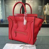 Celine Mini/Micro/Nano Luggage Tote Smooth Calfskin Red CY00288