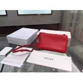 Designer Celine Trio Bag In Red Lambskin CY00397