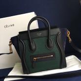 Celine Luggage Tote Calfskin Tricolour (Black, Green, Indigo) CY00423