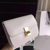 Celine Classic Box Bag In Smooth Calfskin White CY00433