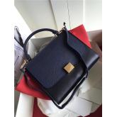 Designer Celine Trapeze Drummed Leather Small Tote Bag Blue Red Black CY00467