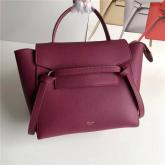 Designer Celine Belt Bag In Wine Red Grained Calfskin 2 Sizes CY00473