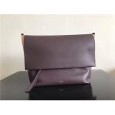 Designer Celine Flap Clasp Bag In Burgundy Smooth Calfskin CY00515