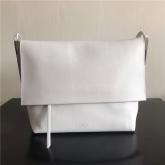 Celine Flap Clasp Bag In White Smooth Calfskin 181563 CY00569