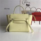 Designer Celine Belt Bag In Light Yellow Grained Calfskin 2 Sizes CY00579