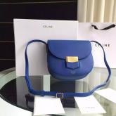 Designer Celine Small Trotteur Bag In Indigo Grained Calfskin CY00620