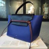 Replica Celine Tri-color Smooth Calfskin Belt Indigo Burgundy Black Bag CY00653