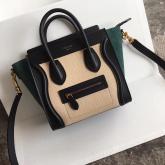 Celine Luggage Tote Calfskin Tricolour (Black, Green, Beige) CY00675