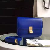 Celine Classic Box Bag In Smooth Calfskin Blue CY00744