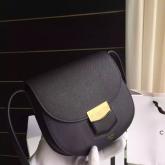 Celine Small Trotteur Bag In Black Grained Calfskin CY00748