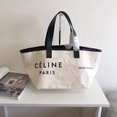 Celine Made In Tote In Textile White Black CY00789