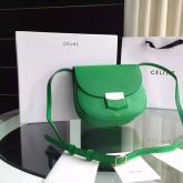 Celine Small Trotteur Bag In Green Grained Calfskin CY00790