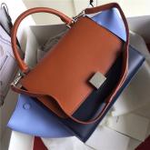 Celine Trapeze Drummed Leather Small Tote Bag Brown, Lightblue, Darkblue Replica CY00803