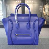 Designer Celine Mini/Micro/Nano Luggage Tote Smooth Calfskin Cobalt Blue CY00805