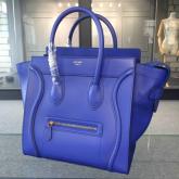 Designer Celine Mini/Micro/Nano Luggage Tote Smooth Calfskin Cobalt Blue CY00805