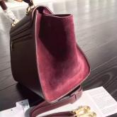 Celine Trapeze Small/Medium Tote Bag Wine Red CY00857