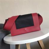 Designer Celine Medium Frame Shoulder Bag In Red Black Shiny Smooth Calfskin 180263 CY01002