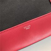 Designer Celine Medium Frame Shoulder Bag In Red Black Shiny Smooth Calfskin 180263 CY01002