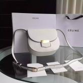 Celine Small Trotteur Bag In White Grained Calfskin CY01008