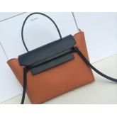 Celine Small Belt Tote Bag Multicolours Brown+Black Replica CY01093