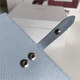 Replica Celine Strap Medium/large Multifunction Wallet In Light Blue Grained Calfskin And Shiny Calfskin CY01123