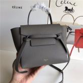 Replica Celine Nano Belt Bag In Dark Grey Grained Calfskin 185003 CY01186