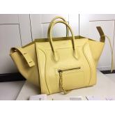 Celine Supple Calfskin Medium Luggage Phantom Bag Yellow CY01238