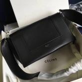 Celine Medium Frame Shoulder Bag In Black Shiny Smooth Calfskin 180263 CY01294