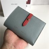 Celine Strap Medium/large Multifunction Wallet In Storm Grained Calfskin And Shiny Calfskin CY01301