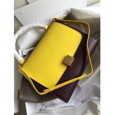 Designer Celine Trapeze Drummed Leather Small Tote Bag Yellow, Winered, Grey CY01313