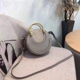 Designer Chloe Pixie Small Grey Leather And Suede Shoulder Bag CY00075