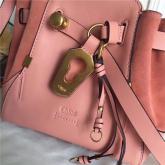 Chloe Small Owen Bucket Bag In Pink Smooth & Suede Calfskin CY00207