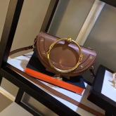 Chloe Small Nile Minaudiere In Smooth Calfskin Caramel CY00315