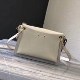 Chloe Roy Bag White In Suede & Smooth Calfskin Replica CY00323