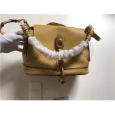 Designer Chloe Owen Bag With Flap 3S1311 In Yellow Leather CY00351